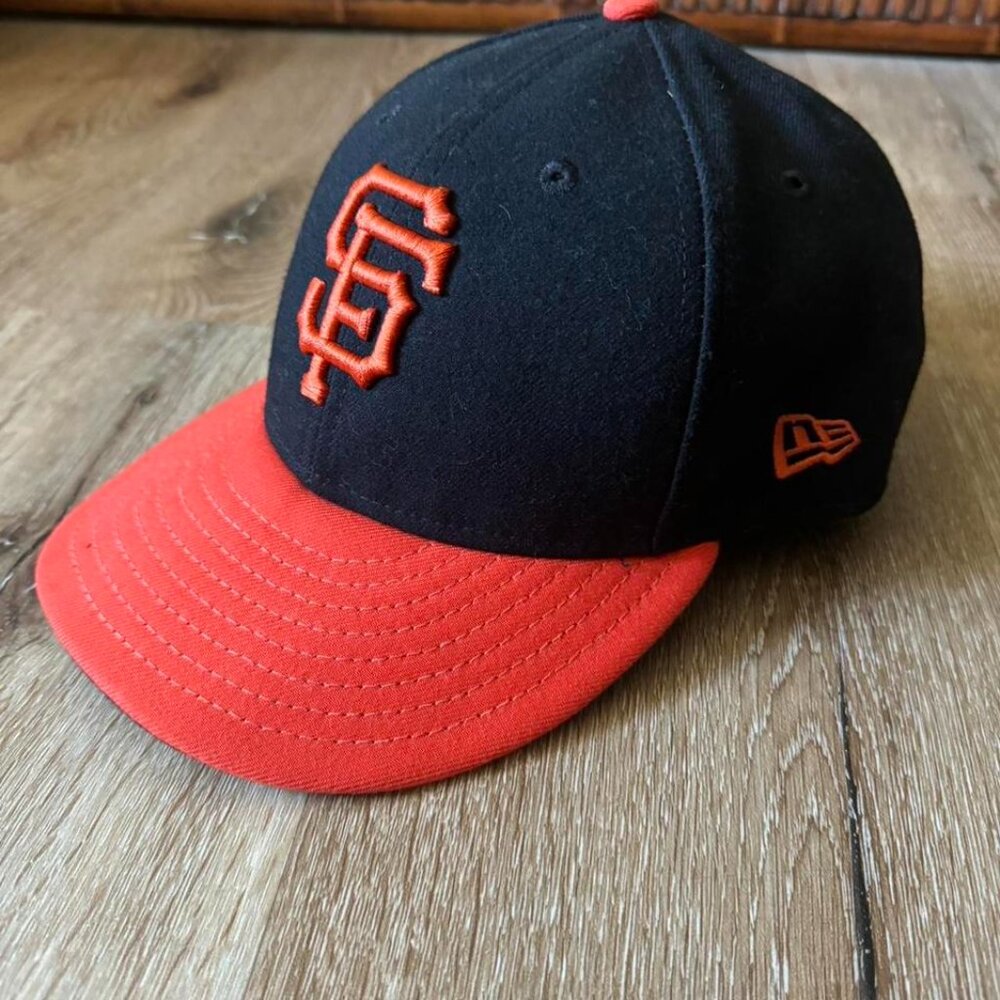 New Era MLB San Francisco Giants Fitted Cap Mens 57.7cm Black Orange Size 7.5